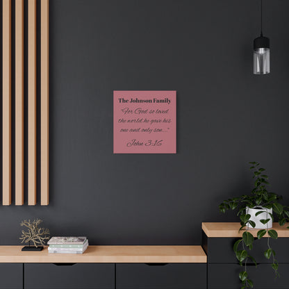 Personalized Bible Verse Wall Art, Canvas, Family Name, Family Bible Art
