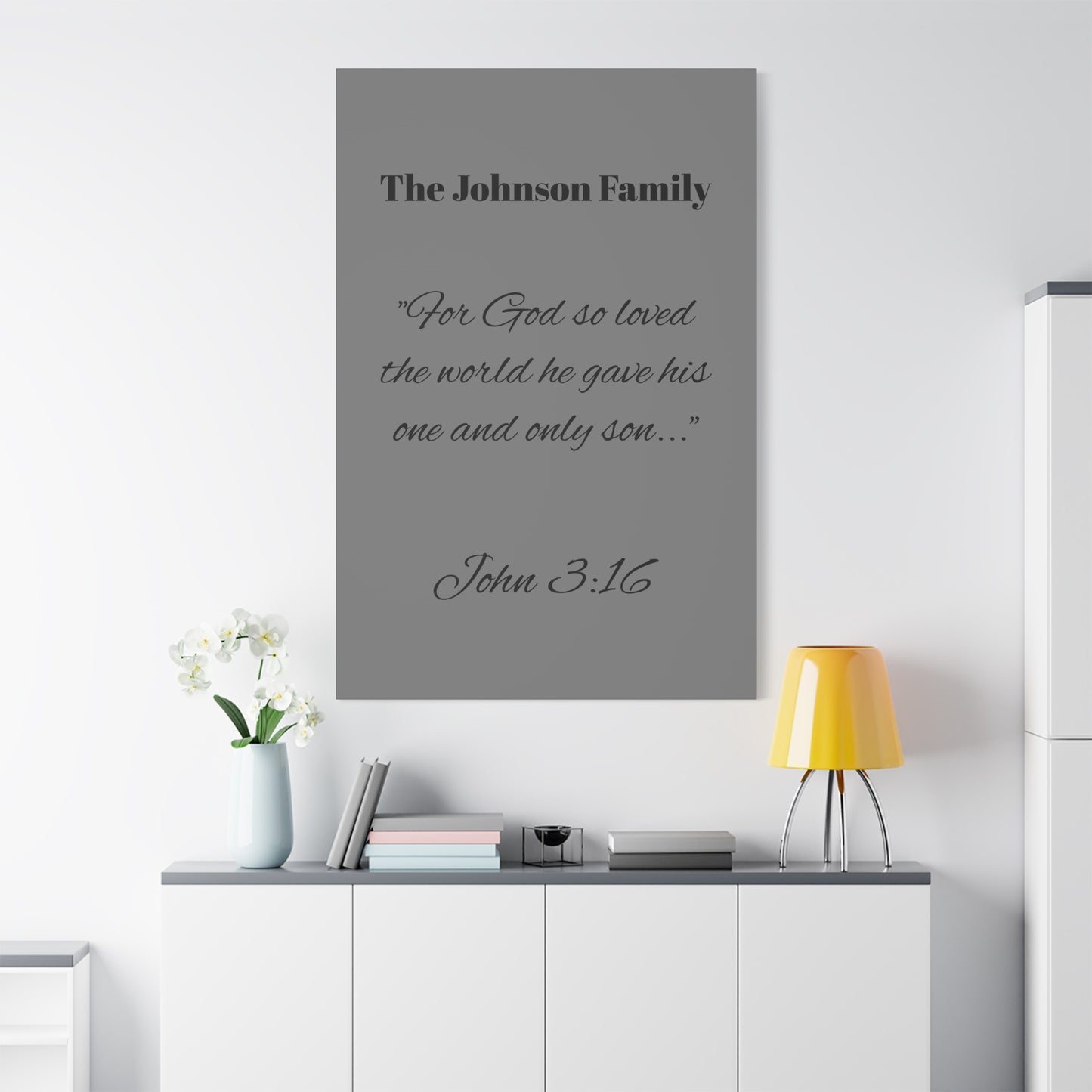 Personalized Bible Verse Wall Art, Canvas, Family Name, Family Bible Art