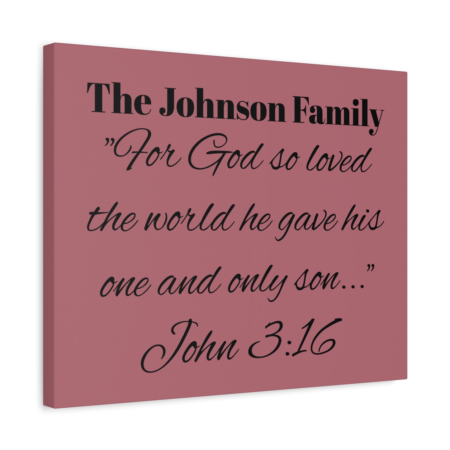 Personalized Bible Verse Wall Art, Canvas, Family Name, Family Bible Art