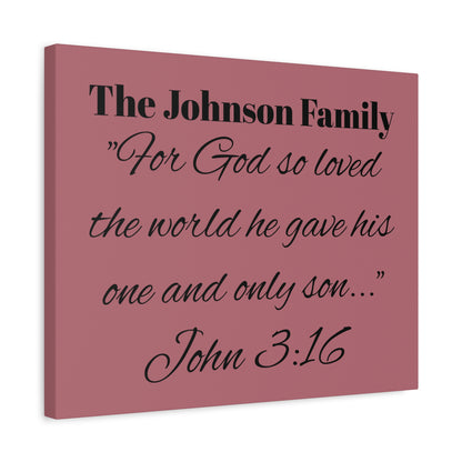 Personalized Bible Verse Wall Art, Canvas, Family Name, Family Bible Art