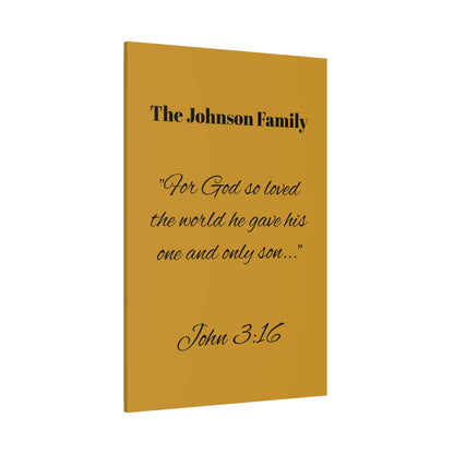 Personalized Bible Verse Wall Art, Canvas, Family Name, Family Bible Art