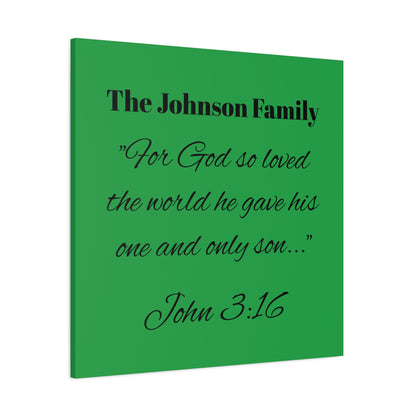 Personalized Bible Verse Wall Art, Canvas, Family Name, Family Bible Art