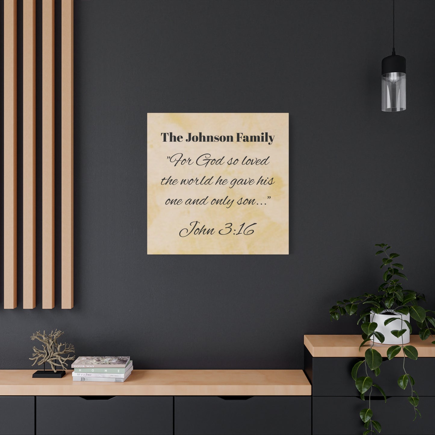 Personalized Bible Verse Wall Art, Canvas, Family Name, Family Bible Art
