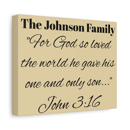 Personalized Bible Verse Wall Art, Canvas, Family Name, Family Bible Art