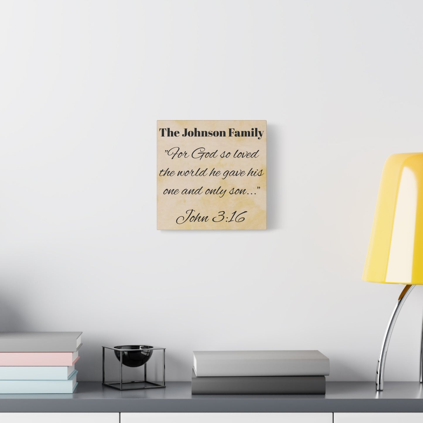 Personalized Bible Verse Wall Art, Canvas, Family Name, Family Bible Art