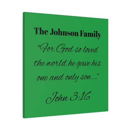 Personalized Bible Verse Wall Art, Canvas, Family Name, Family Bible Art
