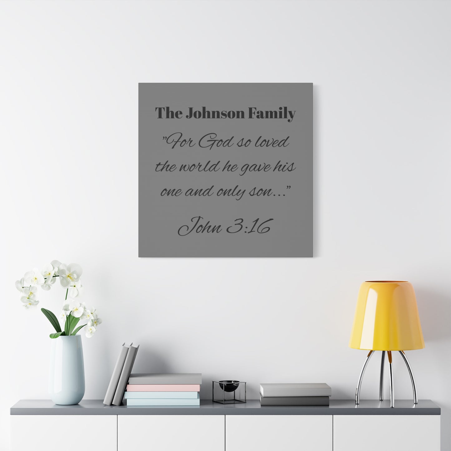 Personalized Bible Verse Wall Art, Canvas, Family Name, Family Bible Art