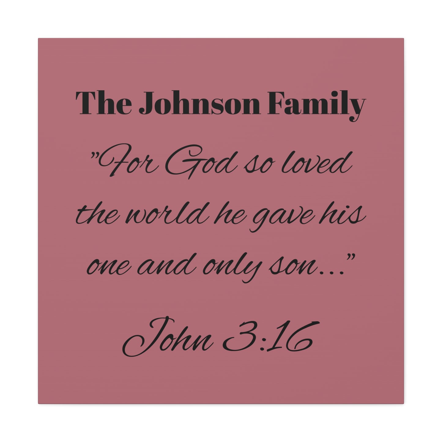 Personalized Bible Verse Wall Art, Canvas, Family Name, Family Bible Art