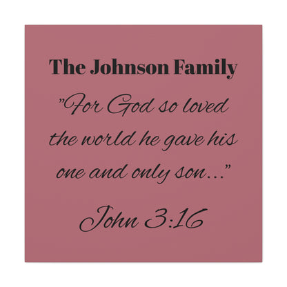 Personalized Bible Verse Wall Art, Canvas, Family Name, Family Bible Art