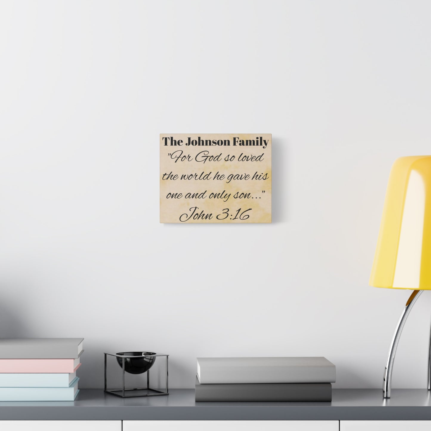 Personalized Bible Verse Wall Art, Canvas, Family Name, Family Bible Art
