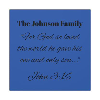 Personalized Bible Verse Wall Art, Canvas, Family Name, Family Bible Art