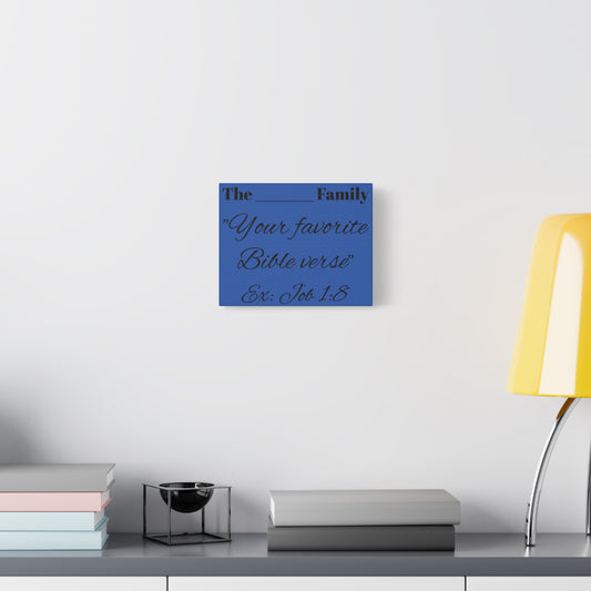 Personalized Scripture Wall Art Canvas – Custom Christian Artwork, Family Name and Your Favorite Verse