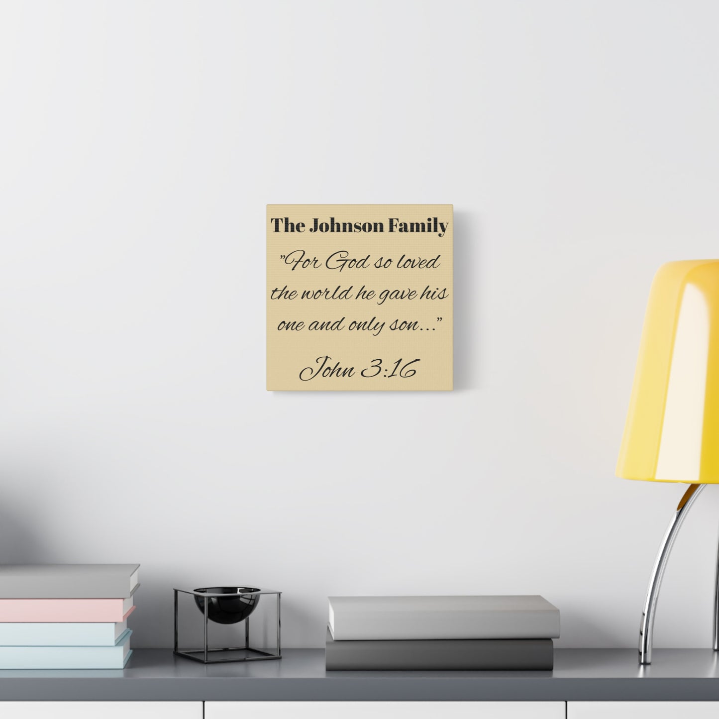 Personalized Bible Verse Wall Art, Canvas, Family Name, Family Bible Art