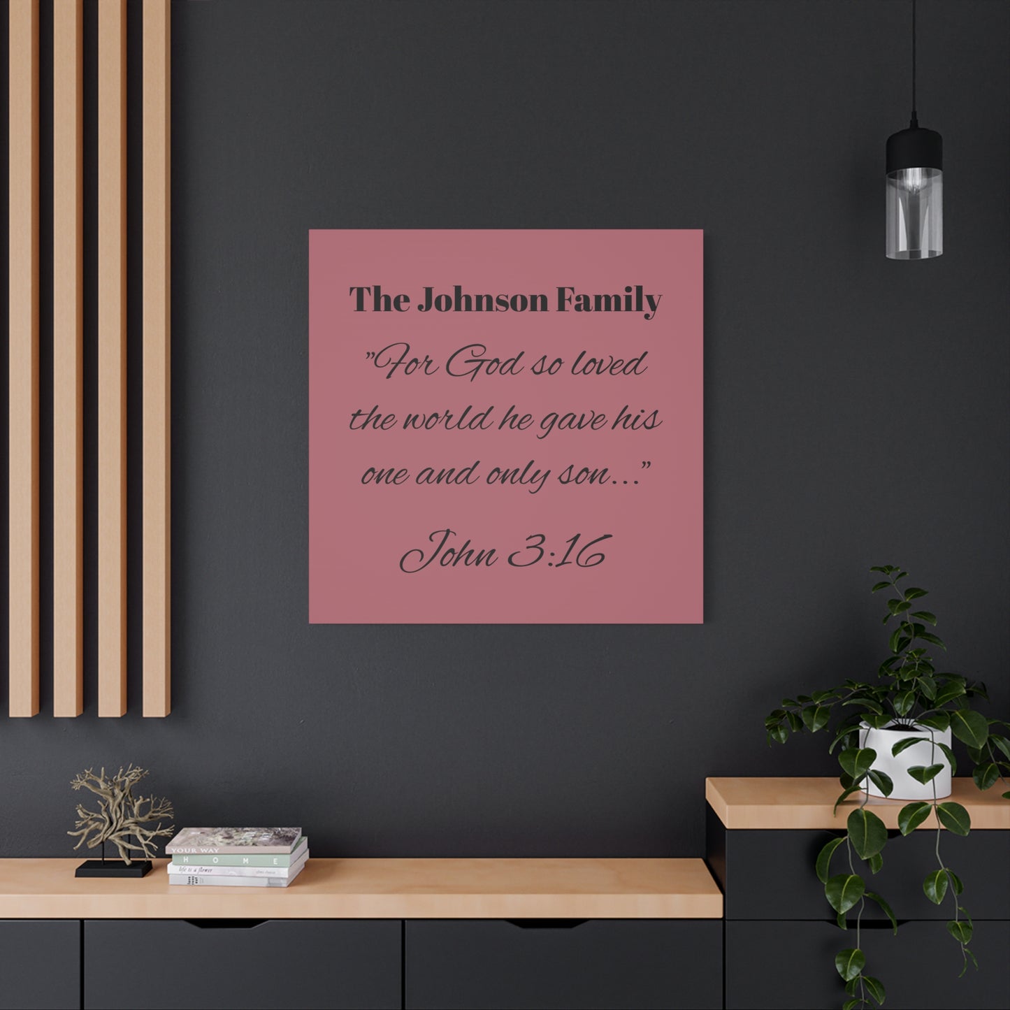 Personalized Bible Verse Wall Art, Canvas, Family Name, Family Bible Art