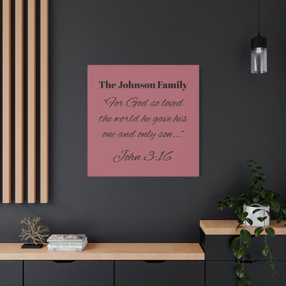 Personalized Bible Verse Wall Art, Canvas, Family Name, Family Bible Art