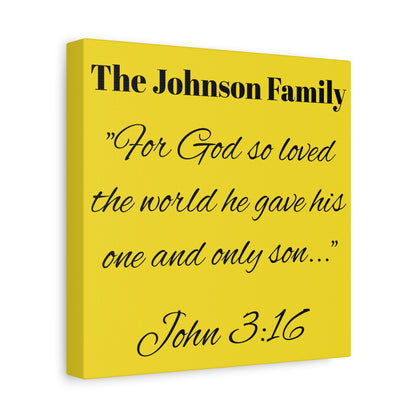 Personalized Bible Verse Wall Art, Canvas, Family Name, Family Bible Art