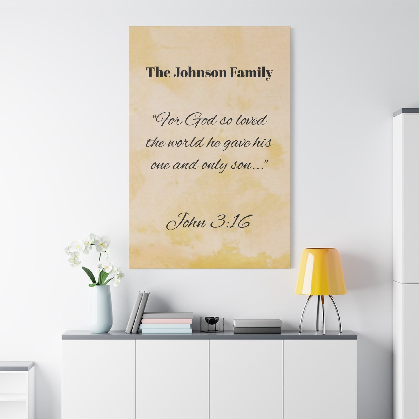 Personalized Bible Verse Wall Art, Canvas, Family Name, Family Bible Art