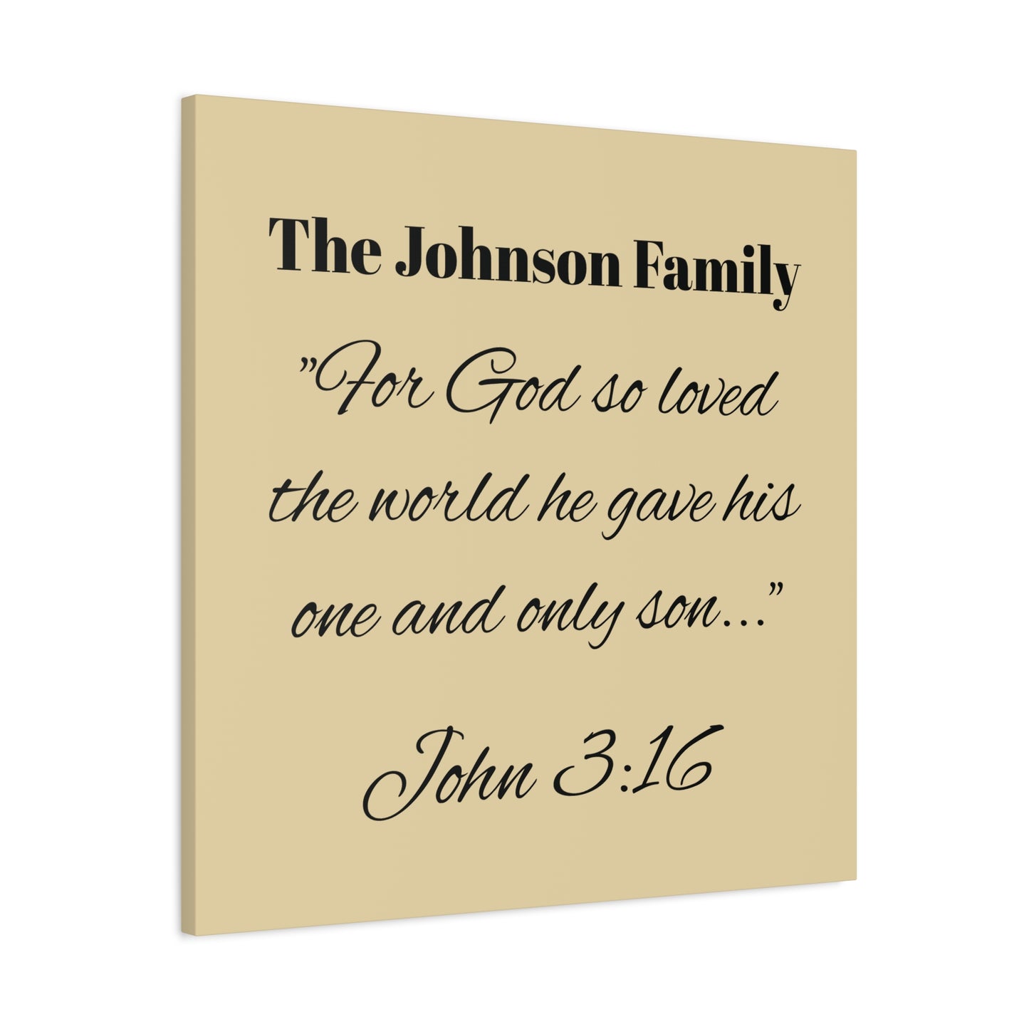 Personalized Bible Verse Wall Art, Canvas, Family Name, Family Bible Art