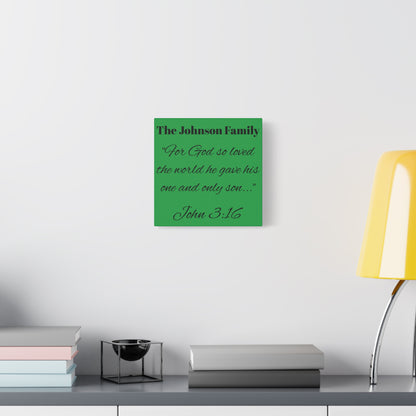 Personalized Bible Verse Wall Art, Canvas, Family Name, Family Bible Art