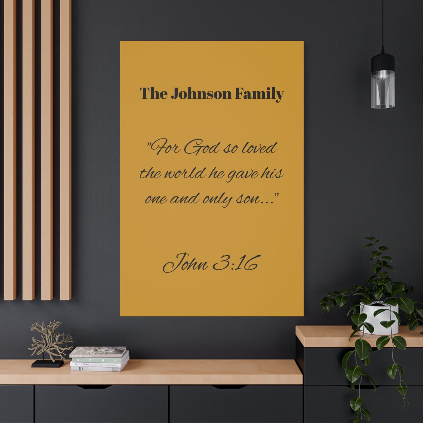 Personalized Bible Verse Wall Art, Canvas, Family Name, Family Bible Art
