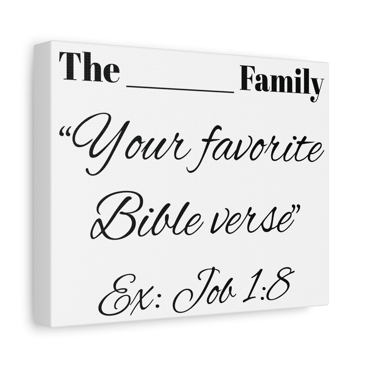 Personalized Bible Verse Canvas Wall Art – Custom Scripture Art – Choose Your Own Verse