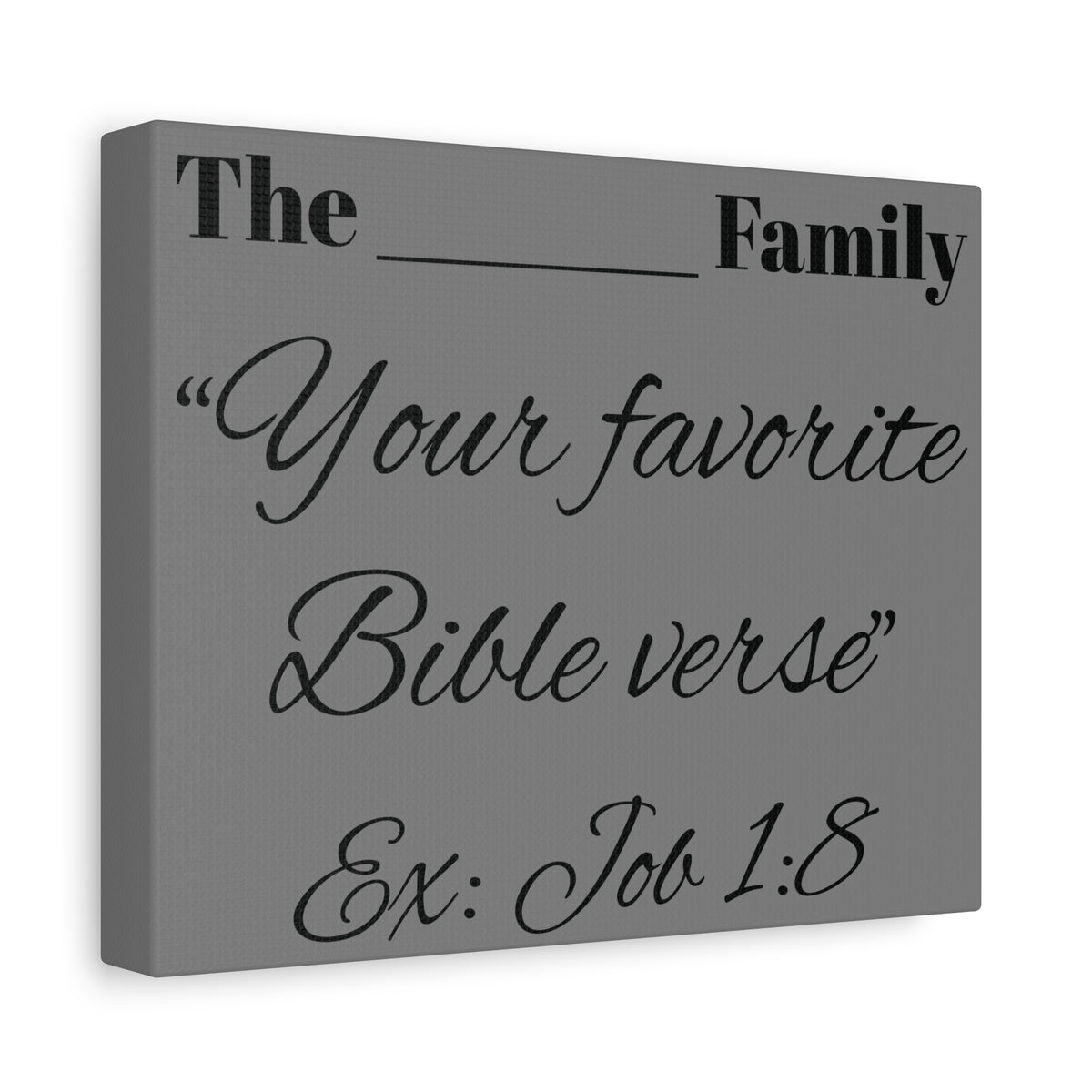 Custom Scripture Canvas Wall Art – Personalized Christian Home Decor, Family Name & Verse Artwork