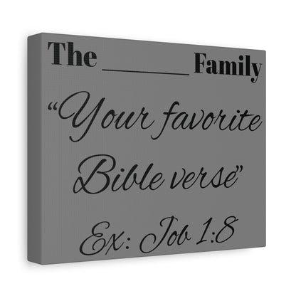 Custom Scripture Canvas Wall Art – Personalized Christian Home Decor, Family Name & Verse Artwork