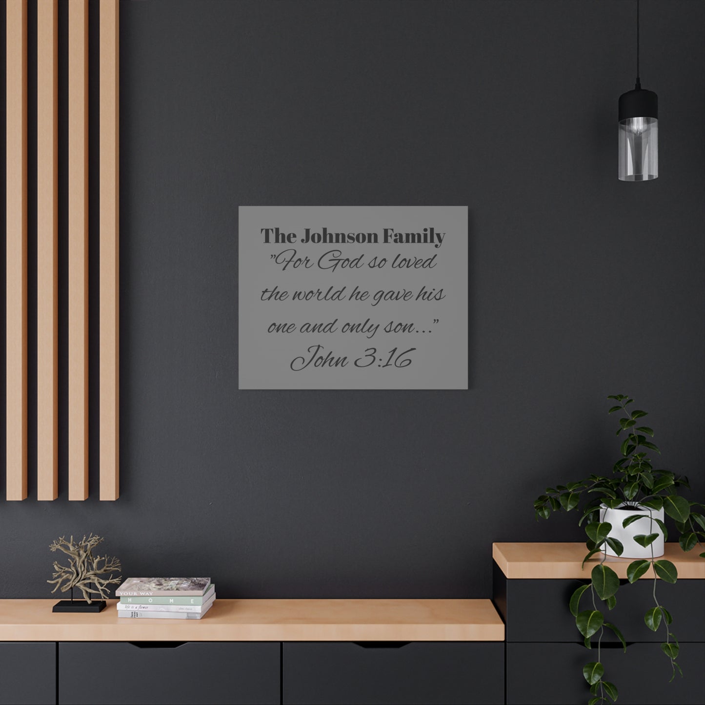 Personalized Bible Verse Wall Art, Canvas, Family Name, Family Bible Art
