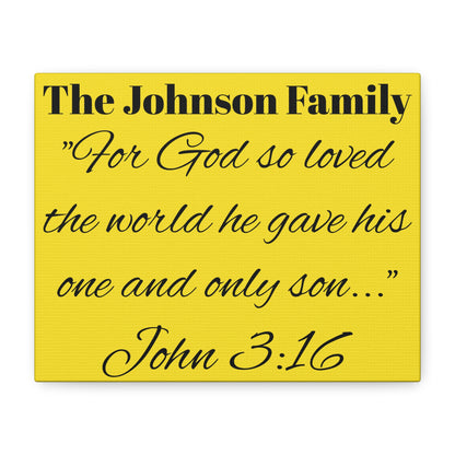Personalized Bible Verse Wall Art, Canvas, Family Name, Family Bible Art