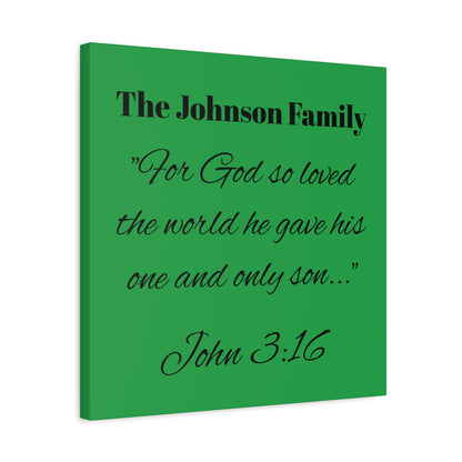 Personalized Bible Verse Wall Art, Canvas, Family Name, Family Bible Art