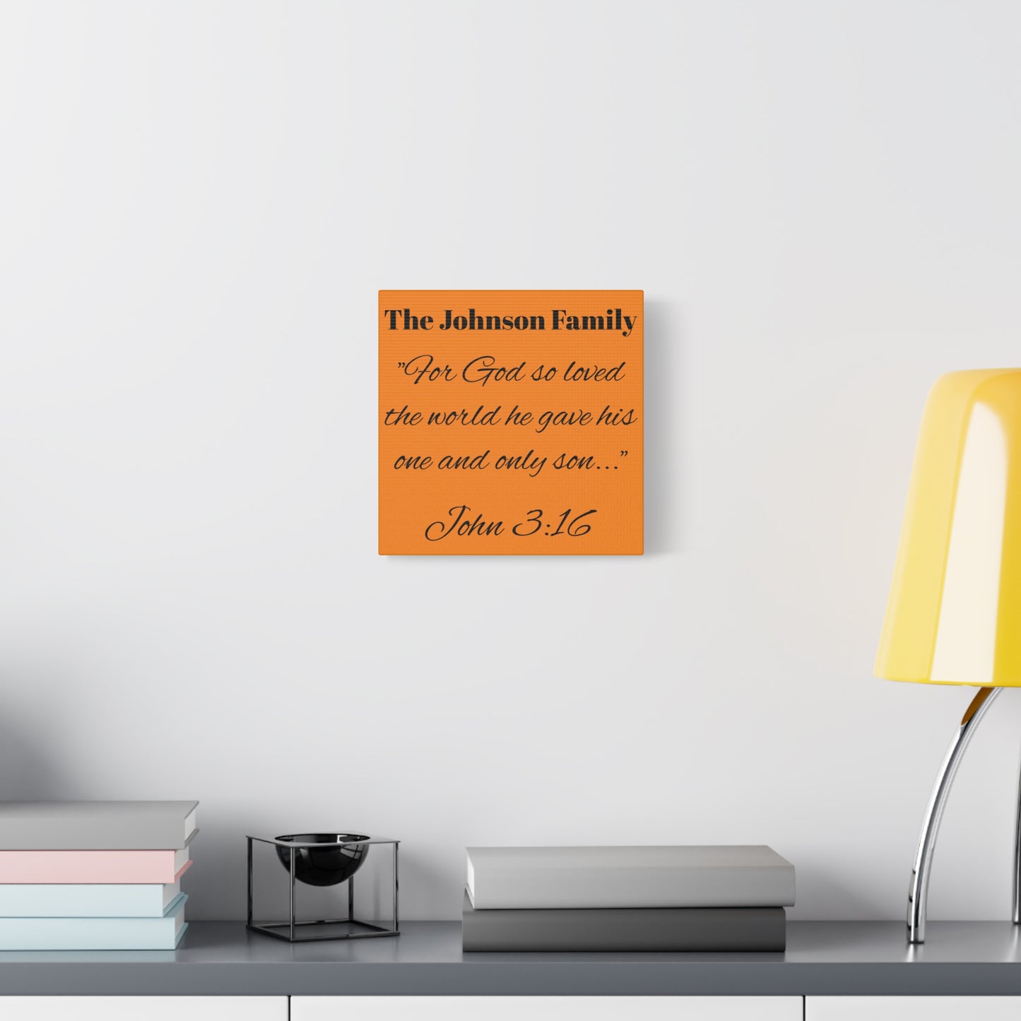 Personalized Bible Verse Wall Art, Canvas, Family Name, Family Bible Art