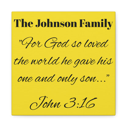 Personalized Bible Verse Wall Art, Canvas, Family Name, Family Bible Art