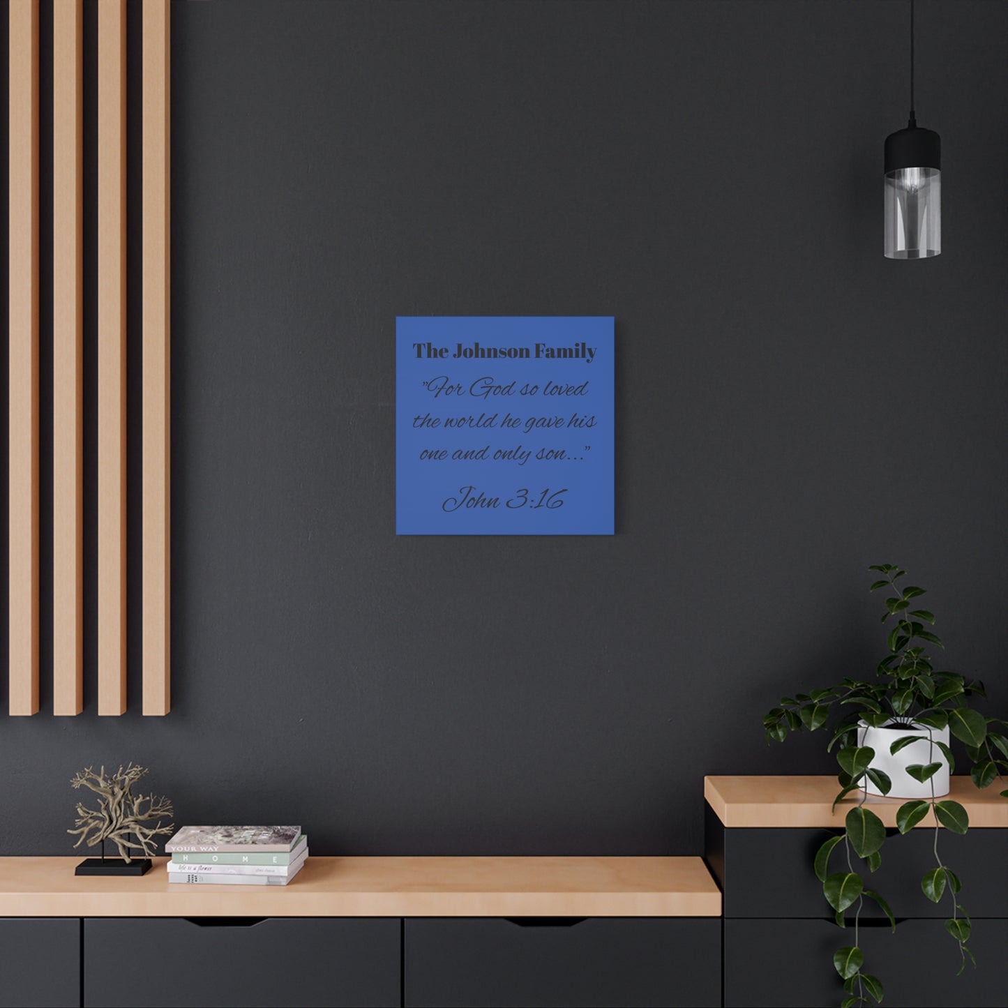 Personalized Bible Verse Wall Art, Canvas, Family Name, Family Bible Art
