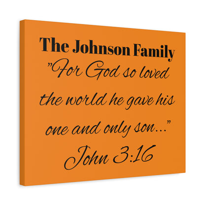 Personalized Bible Verse Wall Art, Canvas, Family Name, Family Bible Art
