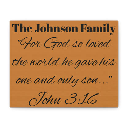 Personalized Bible Verse Wall Art, Canvas, Family Name, Family Bible Art
