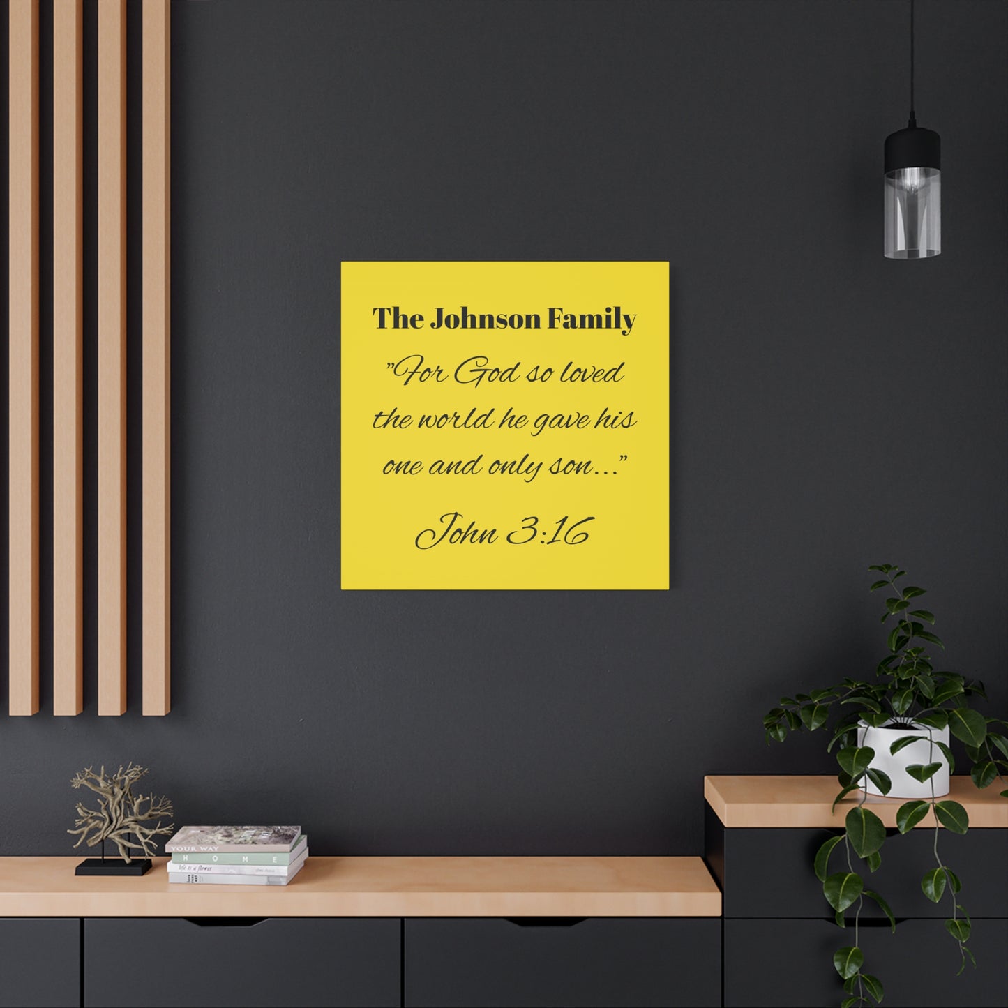Personalized Bible Verse Wall Art, Canvas, Family Name, Family Bible Art