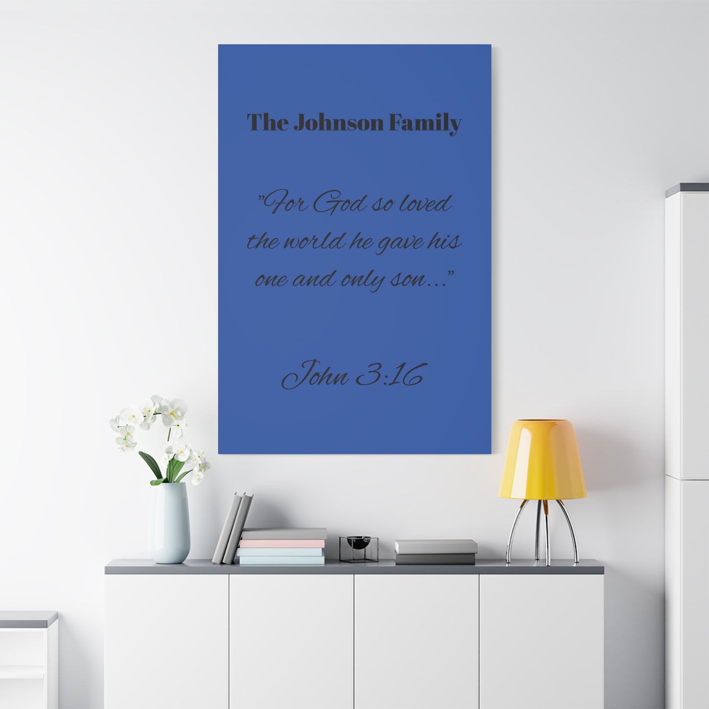 Personalized Bible Verse Wall Art, Canvas, Family Name, Family Bible Art