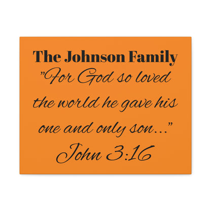 Personalized Bible Verse Wall Art, Canvas, Family Name, Family Bible Art