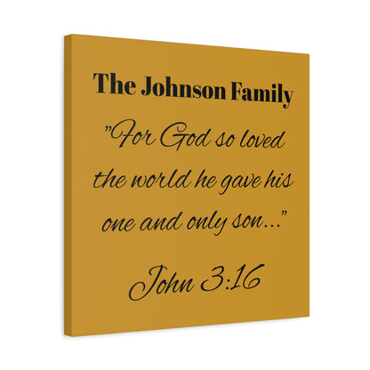 Personalized Bible Verse Wall Art, Canvas, Family Name, Family Bible Art
