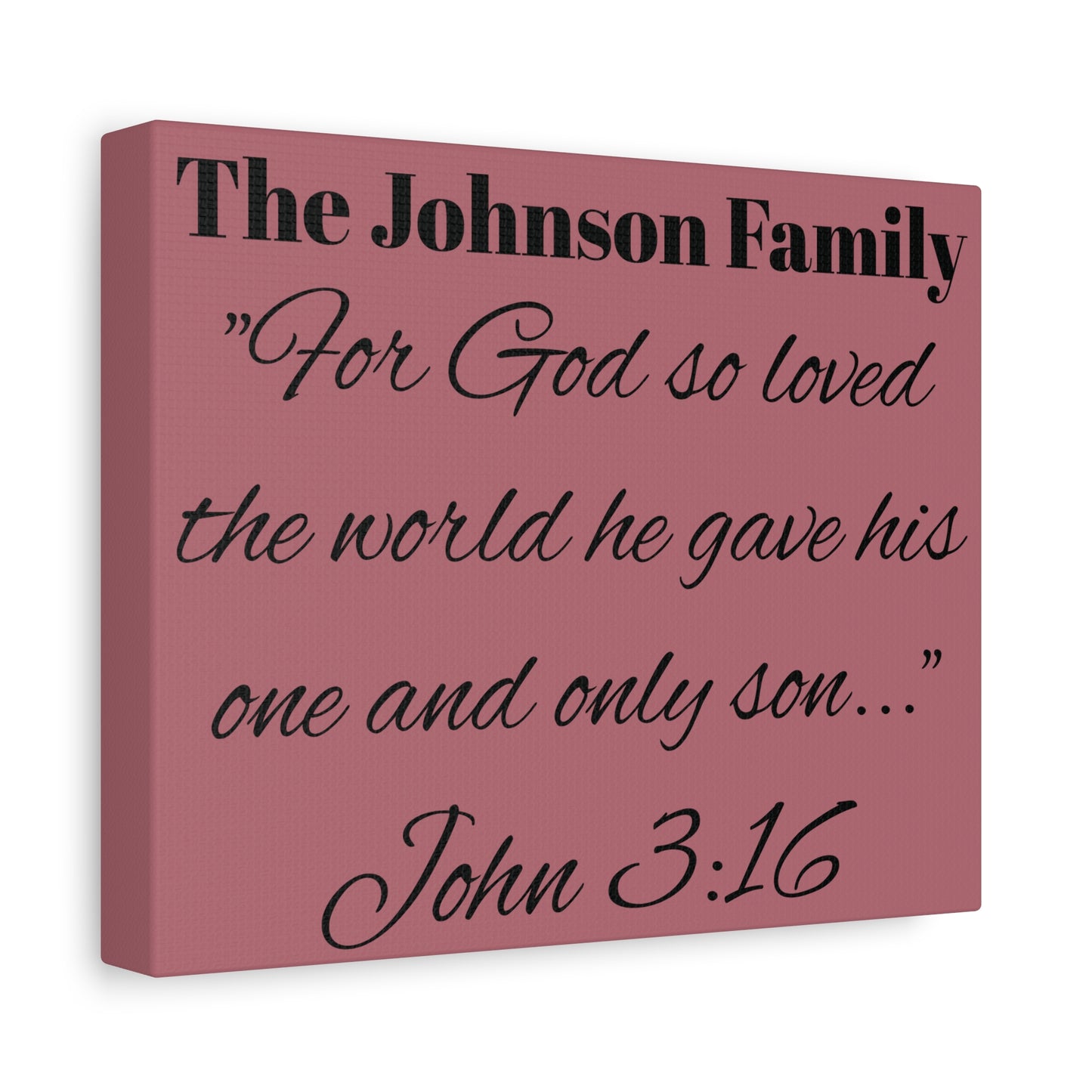 Personalized Bible Verse Wall Art, Canvas, Family Name, Family Bible Art