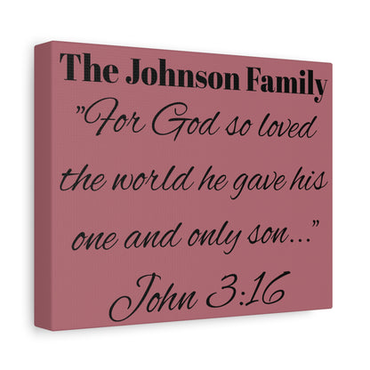 Personalized Bible Verse Wall Art, Canvas, Family Name, Family Bible Art