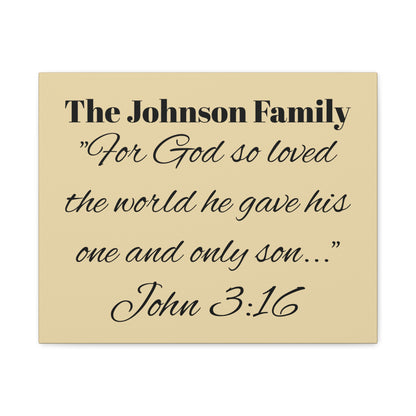 Personalized Bible Verse Wall Art, Canvas, Family Name, Family Bible Art