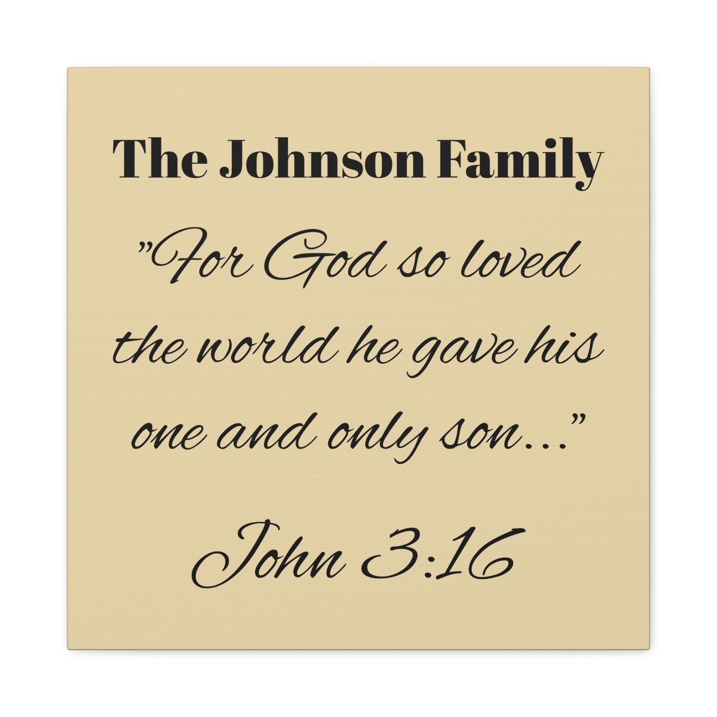 Personalized Bible Verse Wall Art, Canvas, Family Name, Family Bible Art