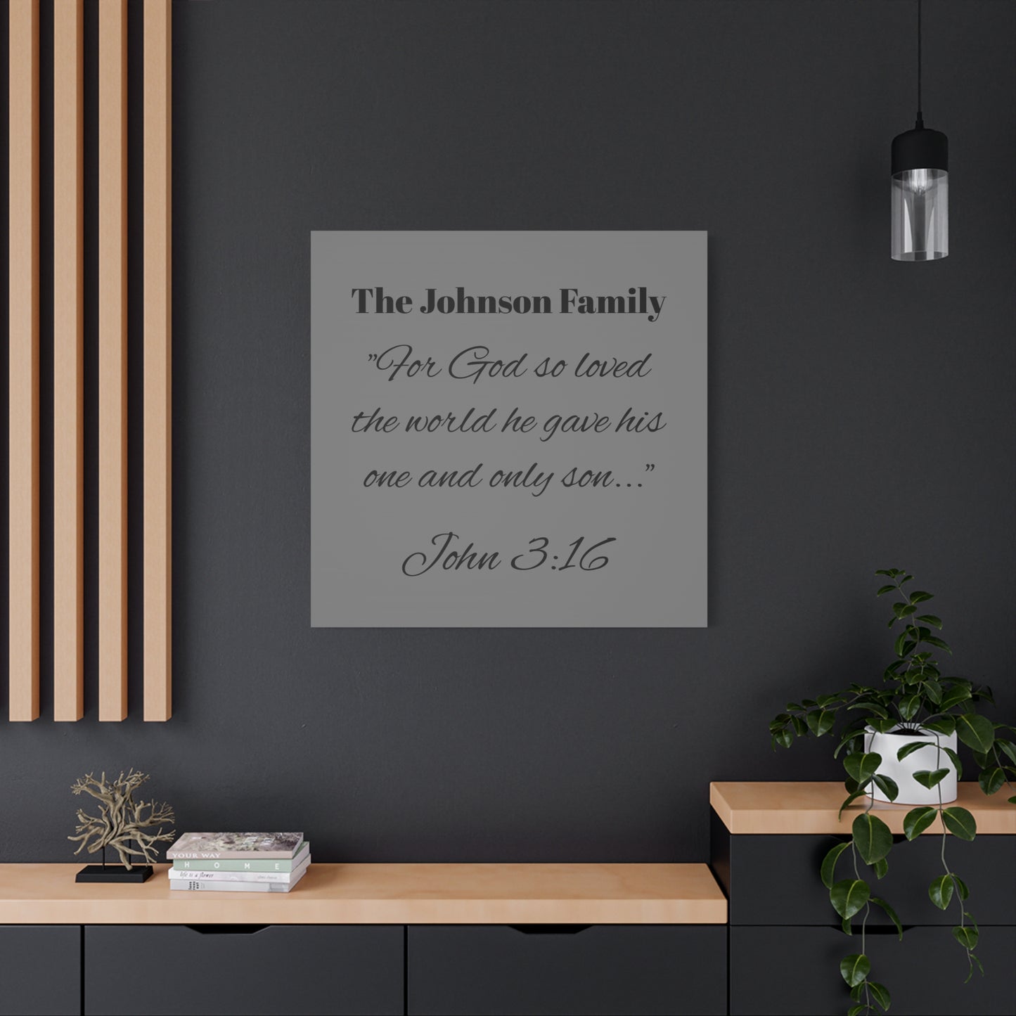 Personalized Bible Verse Wall Art, Canvas, Family Name, Family Bible Art