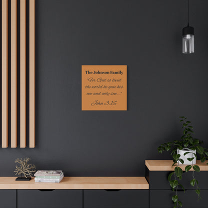 Personalized Bible Verse Wall Art, Canvas, Family Name, Family Bible Art