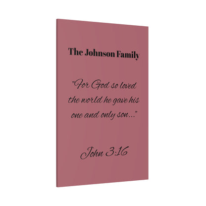 Personalized Bible Verse Wall Art, Canvas, Family Name, Family Bible Art