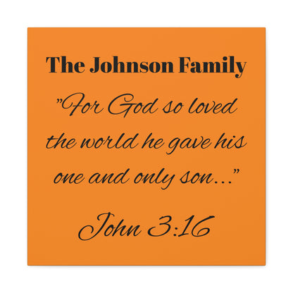 Personalized Bible Verse Wall Art, Canvas, Family Name, Family Bible Art