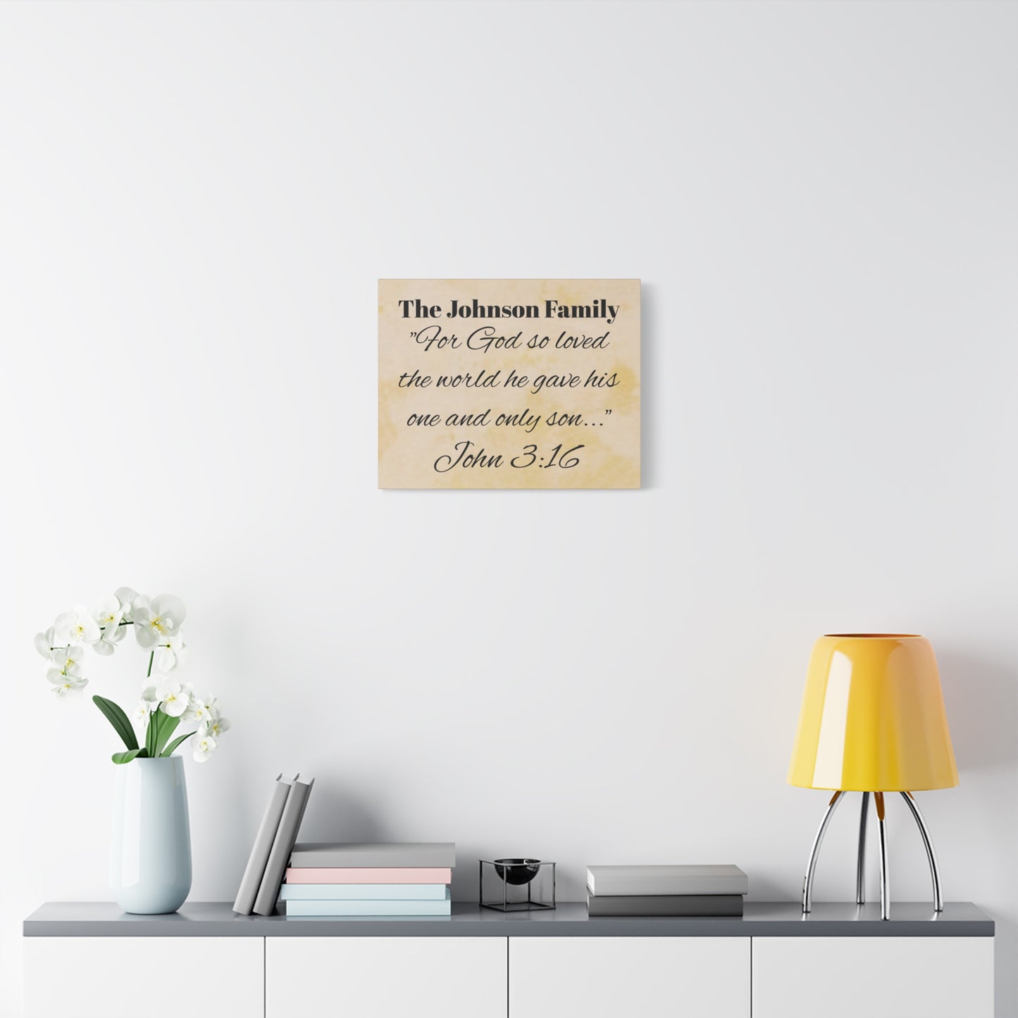 Personalized Bible Verse Wall Art, Canvas, Family Name, Family Bible Art