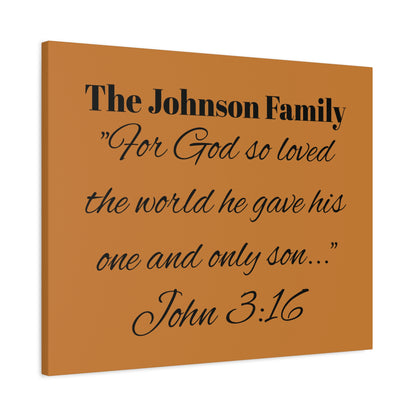 Personalized Bible Verse Wall Art, Canvas, Family Name, Family Bible Art