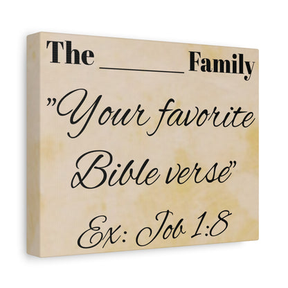 Personalized Bible Verse Canvas Wall Art – Custom Family Scripture Artwork, Choose Your Own Verse